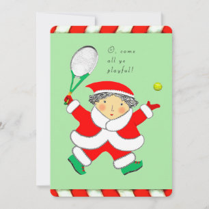 Tennis Christmas Holiday Card