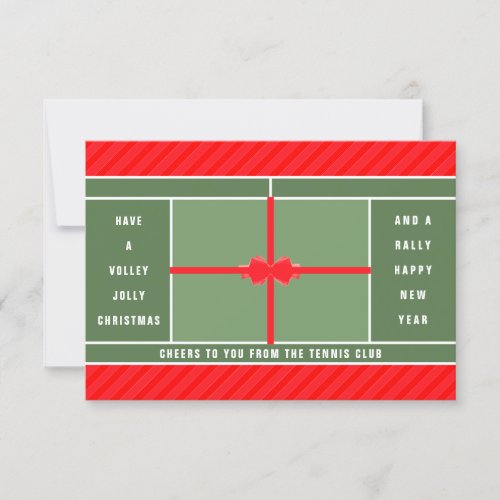 Tennis Christmas Holiday Cards