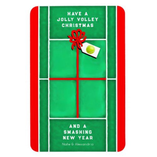 Tennis Christmas Holiday Gift Card Magnet