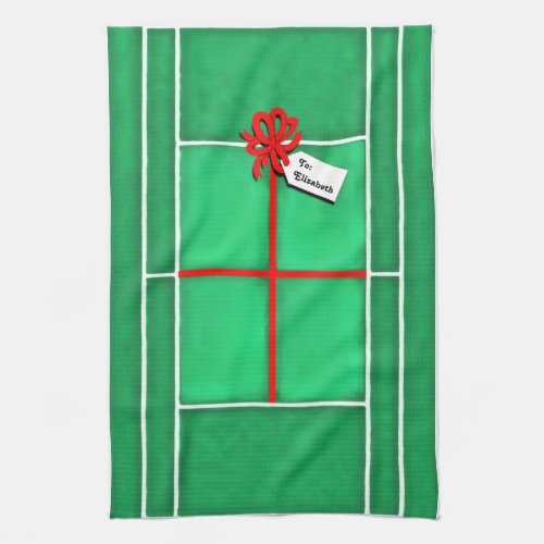 Tennis Christmas Holiday Gift Kitchen Towel