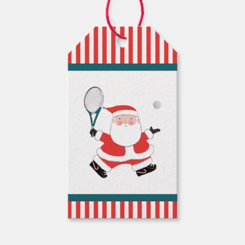 Tennis Christmas Holiday Gift Tags