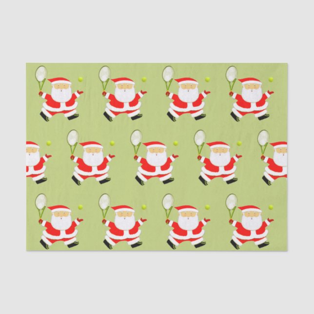Tennis Christmas Holiday Gift Tissue Paper (Front)