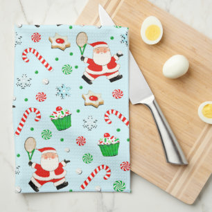 Tennis Christmas Holiday Kitchen Towel