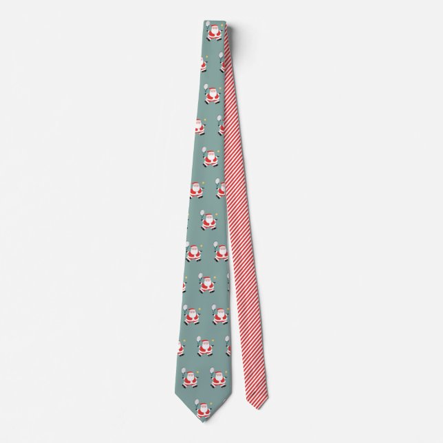 Tennis Christmas Holiday Novelty Neck Tie (Front)