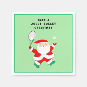 Tennis Christmas Holiday Party Napkins