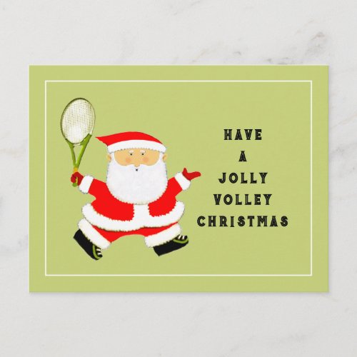 Tennis Christmas Holiday Postcard