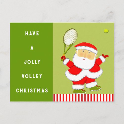 Tennis Christmas Holiday Postcard