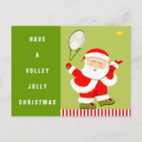 Tennis Christmas Holiday Postcard