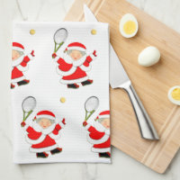 Tennis Christmas Kitchen Towel
