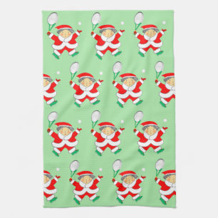 Tennis Christmas Kitchen Towel