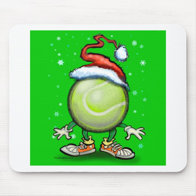 Tennis Christmas Mouse Pad (Front)