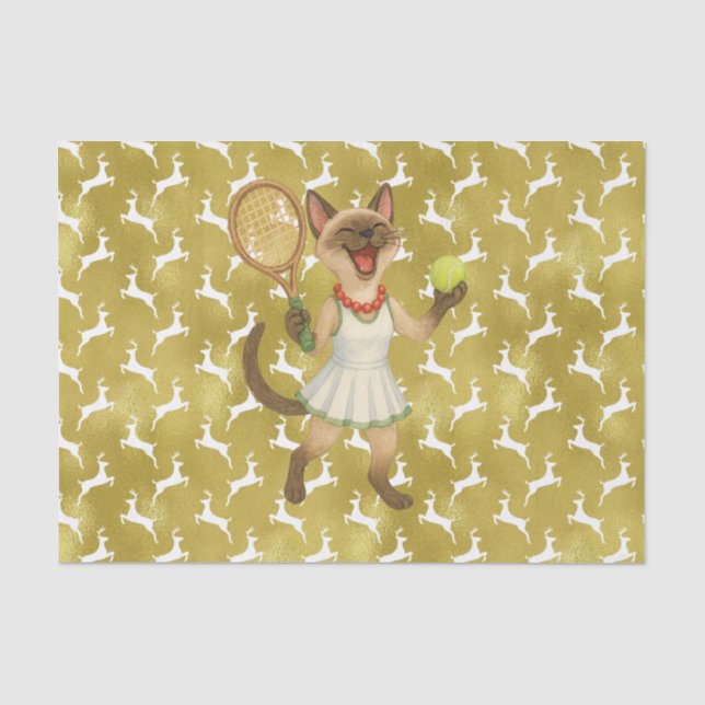 Tennis Christmas Mug Cat Lovers  Tissue Paper (Front)