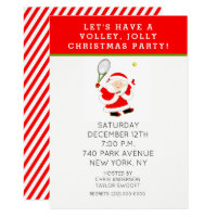 Tennis Christmas Party Invitations