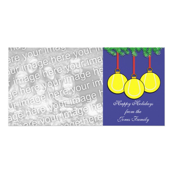 Tennis Christmas Photo Card