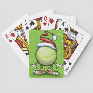 Tennis Christmas Poker Cards