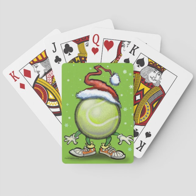 Tennis Christmas Poker Cards (Back)