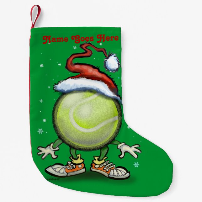 Tennis Christmas Small Christmas Stocking (Front)
