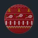 Tennis Christmas Sweater Knitted Pattern Red Xmas Button<br><div class="desc">Warm and cozy winter days and nights illustration design, featuring classic knitted funny ugly Christmas sweater with tennis rackets and green tennis balls, jingle bells, fir trees, and snowflakes. Minimalistic Xmas sweater pattern festive design in light blue and white for tennis players. Tennis Christmas pattern sweater. Tennis Xmas design. Scandi...</div>