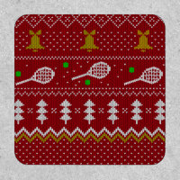 Tennis Christmas Sweater Knitted Pattern Red Xmas
