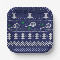 Tennis Christmas Sweater Knitted Pattern Scandi
