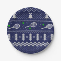 Tennis Christmas Sweater Knitted Pattern Scandi   