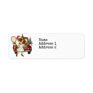 Tennis Christmas themed for Cat Lovers Label