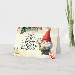 Tennis Christmas themed for Player Holiday Card