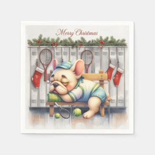 Tennis Christmas themed for Player Napkins