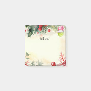 Tennis Christmas Themed Gifts for Player Post-it Notes