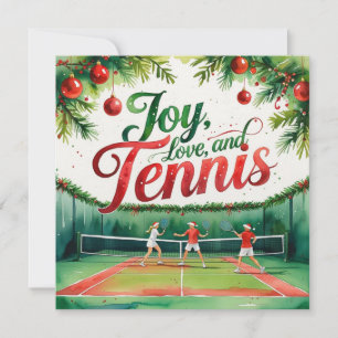 Tennis Christmas themed Holiday Card