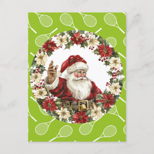 Tennis  Christmas themed  Holiday Postcard