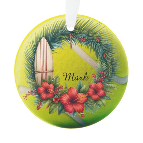 Tennis Christmas themed  Ornament