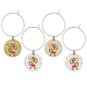 Tennis Christmas themed with Welcome drink Wine Charm