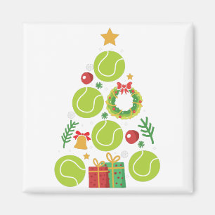 Tennis Christmas Tree Christmas Sports Gift Magnet