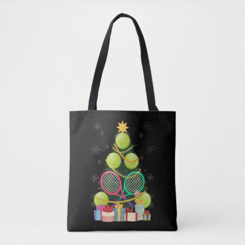 Tennis Christmas Tree Tennis Player Tennis Coach Tote Bag