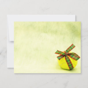 Tennis Christmas with Christmas ribbon Card