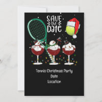 Tennis Christmas with Snowman Santa Hat