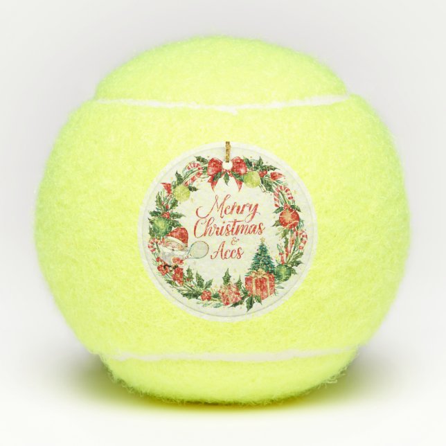 Tennis Christmas with tennis ball  (Front)
