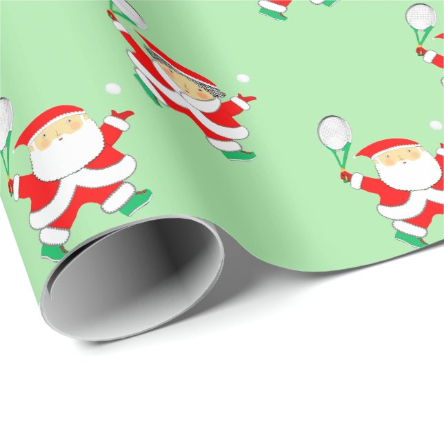 Tennis Christmas Wrapping Paper (Roll Corner)