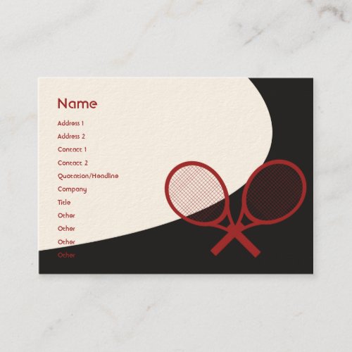 Tennis - Chubby Business Cards