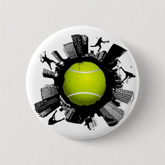Tennis City Pinback Button