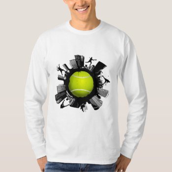 Tennis City T-shirt by TheArtOfPamela at Zazzle
