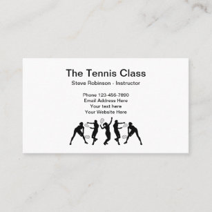 Tennis Class Instructor Business Card