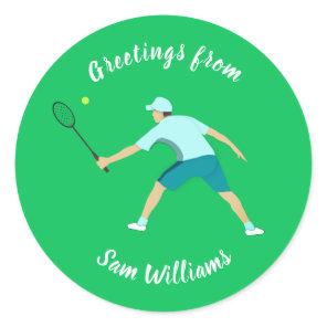 Tennis Classic Round Sticker