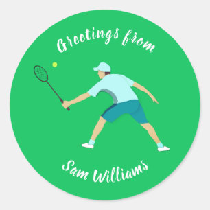 Tennis Classic Round Sticker