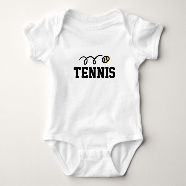 Tennis clothing for babies and young kids baby bodysuit (Front)