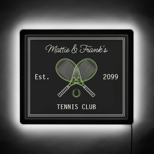 Tennis Club Bar LED Sign