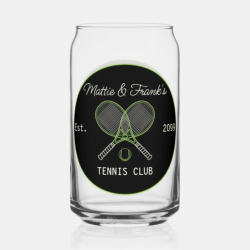 Tennis Club Bar Lounge Beer Can Can Glass