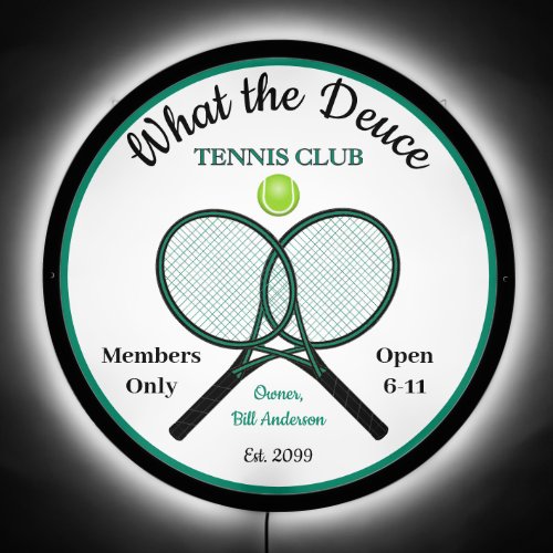 Tennis Club Bar Pub Lounge Whiteboard LED Sign