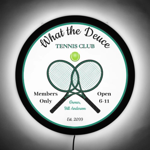 Tennis Club Bar Pub Lounge Whiteboard LED Sign